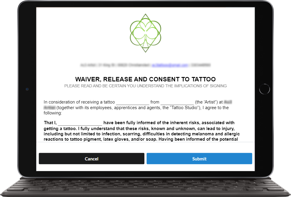 Tattoo & Body Piercing Consent Form / Tattoo and Body Piercing Consent  Templates / Tattoo and Body Piercing Consent - Etsy | Consent forms, Power  of attorney form, Body piercing